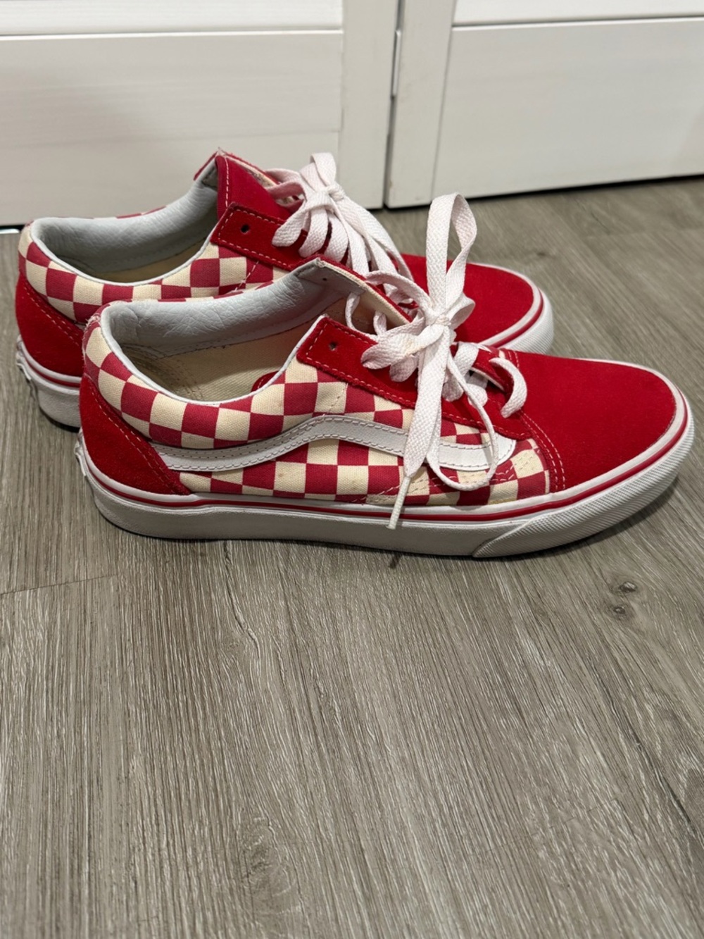 Red Checkered Vans